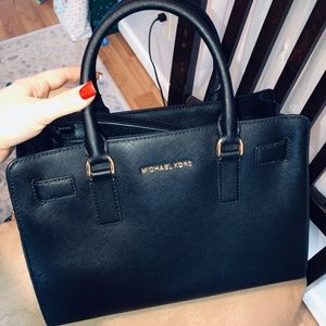 Black Leather Michael Kors Purse